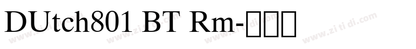 DUtch801 BT Rm字体转换